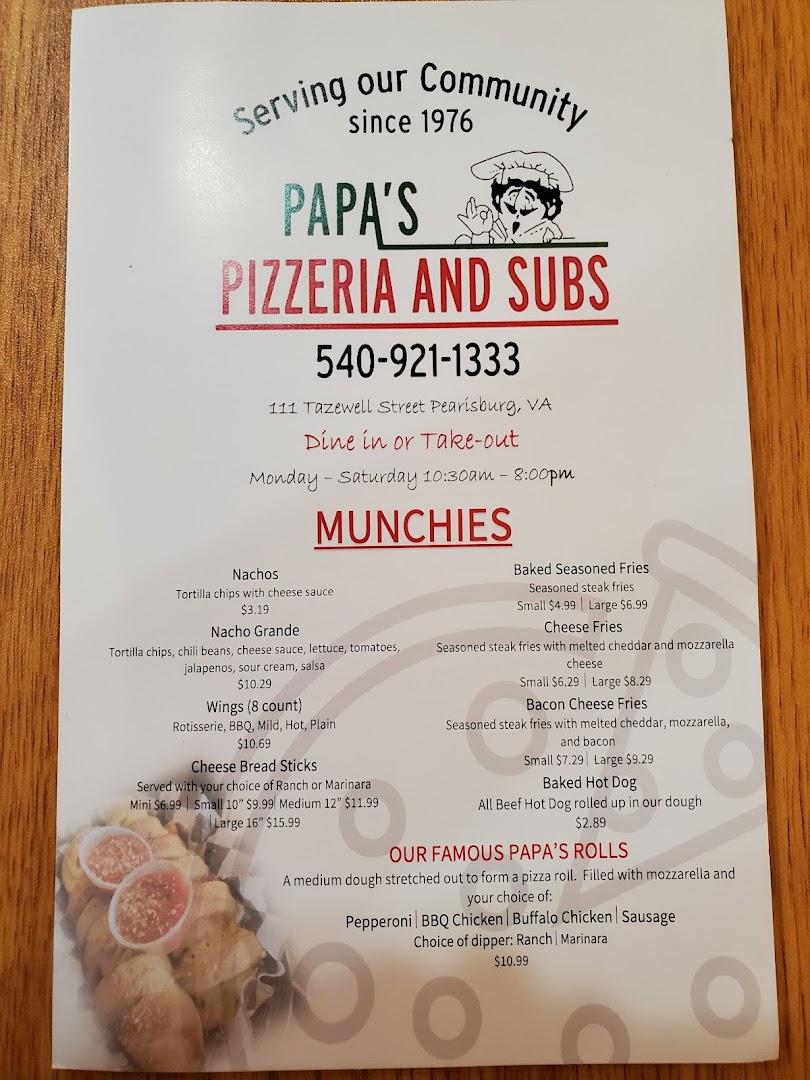 Papa's Pizzeria & Subs