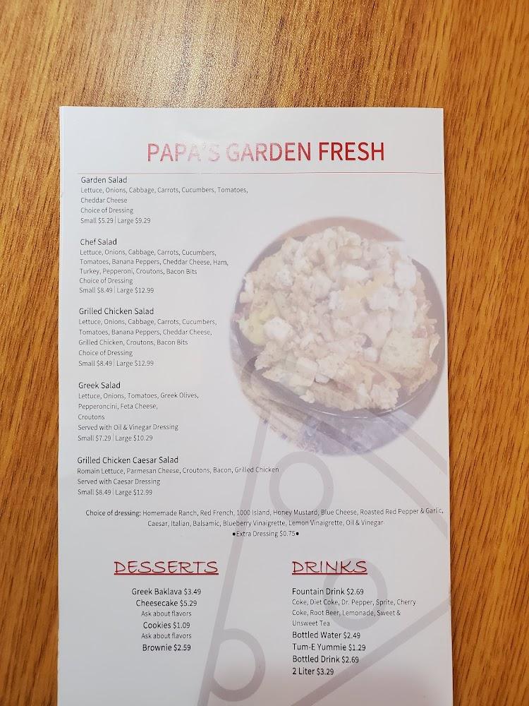 Papa's Pizzeria & Subs Menu image 3